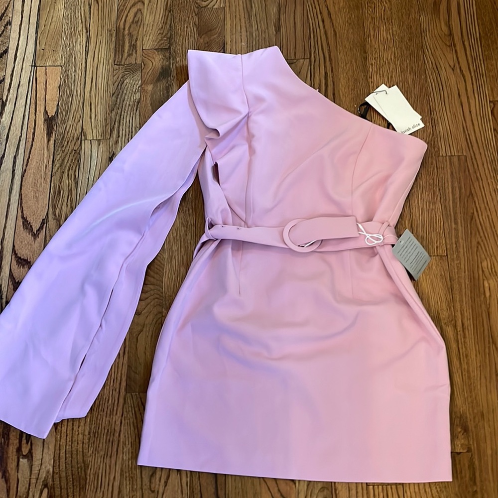 One-shoulder cape accent dress. Brand new!!!!